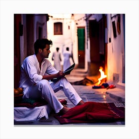 Hot Summer Night In Morocco - by Miezette Canvas Print