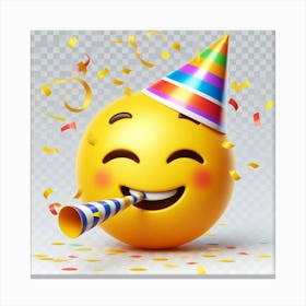 Happy Birthday Emoji 2 Canvas Print