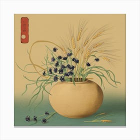 Vase Of Wheat 1 Canvas Print