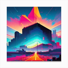 Futuristic Cityscape 70 Canvas Print