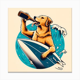 Dog Surfer Canvas Print