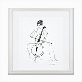 Cello Player Canvas Print