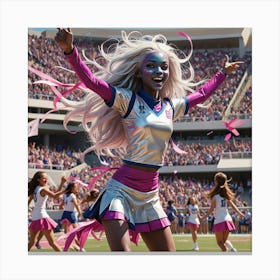 Alien Cheerleader Canvas Print