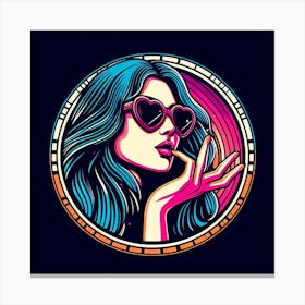 Girl In Sunglasses 2 Canvas Print