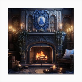 Fairytale Fireplace 1 Canvas Print