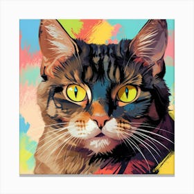 Portrait Of Cat Canvas Print