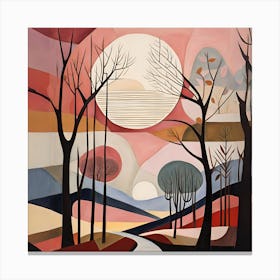 Sunset In The Woods Canvas Print