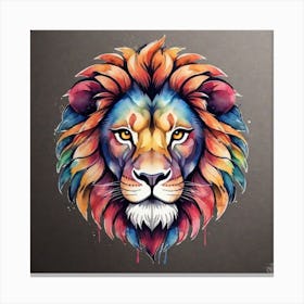 Colorful Lion Canvas Print