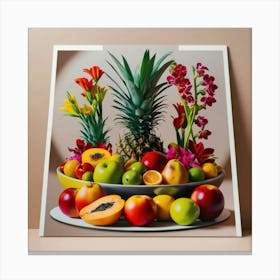 Tropical Fruit Arrangement Canvas Print