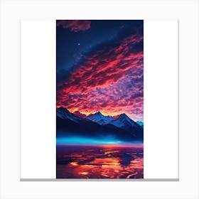 Sunset In The Mountains 26 Canvas Print