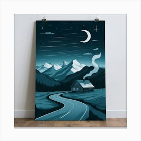 Night In The Mountains 2 Canvas Print