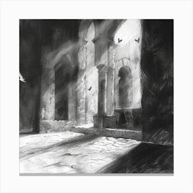 Black And White Painting 2 Canvas Print