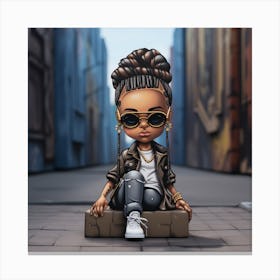 Black Girl In Sunglasses Canvas Print