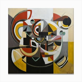 abstract painting with geometric 12 Canvas Print