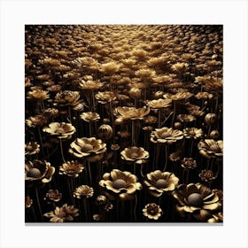 Golden Flowers 1 Canvas Print