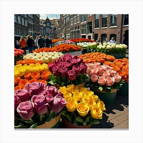 Default Amsterdam Flower Market 2 Canvas Print