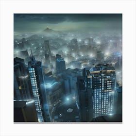 Futuristic Cityscape Canvas Print