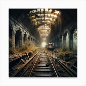 Abandoned Train Station Canvas Print