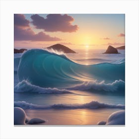 Ocean At Sunset Canvas Print