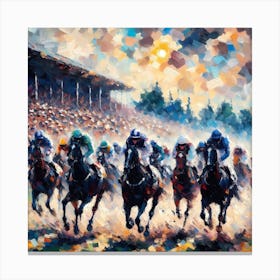 Horses Racing Canvas Print