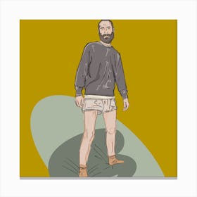 Man In Shorts Canvas Print