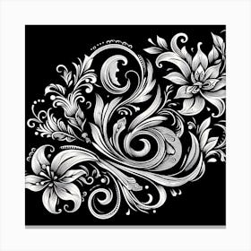 Ornate Floral Design 2 Canvas Print