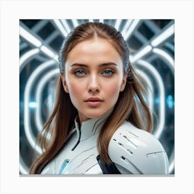 Futuristic Girl 16 Canvas Print