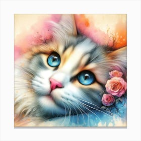 Feline Creative Cat Illustration 100 1 Canvas Print