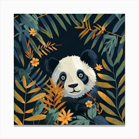 Panda Bear In The Jungle 9 Canvas Print