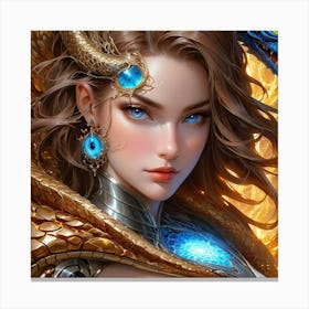 Dragon Girl gig Canvas Print