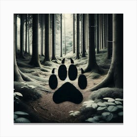 Paw In The Forest 1 Canvas Print