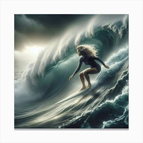 Riding A Wave Canvas Print