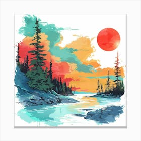 Sunset Painting Canvas Print