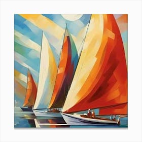 Sailboats Canvas Print