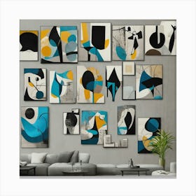 Default Modern Abstract Forms Shapes Unique Design Picasso Sty 2 Canvas Print