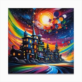 Colorful Night Sky Canvas Print