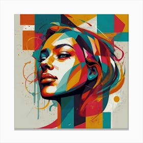 Abstract Piece Of Woman Canvas Print