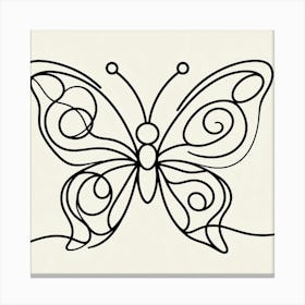 Butterfly Picasso style Canvas Print