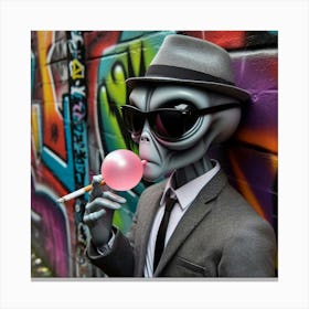 Alien Lollipop Canvas Print