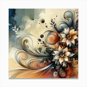 Abstract Floral Painting 5 Canvas Print