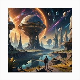 Gazing at the future Canvas Print