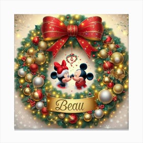 Mickey And Minnie Wreath 1 Toile