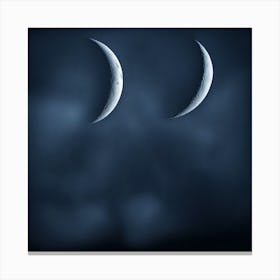 Moon And Crescents Canvas Print