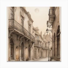 Street In Old Town Canvas Print