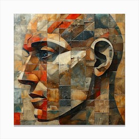 Face Of Man Canvas Print