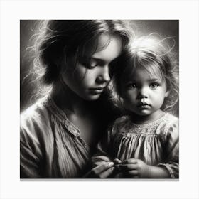 Mother And Child 3 Canvas Print