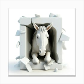 Horse In A Box Canvas Print