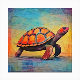 Turtle On The Beach Canvas Print