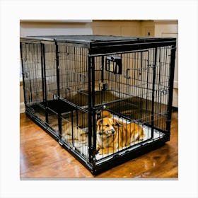 A Photo Of A Dog Crate 2 Canvas Print