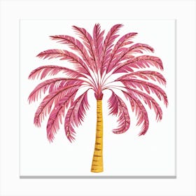 Pink Palm Tree Canvas Print